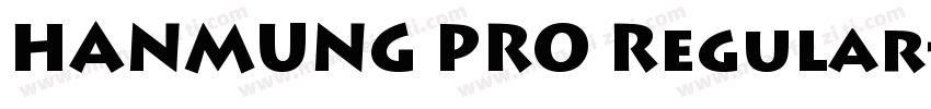 HANMUNG PRO Regular字体转换